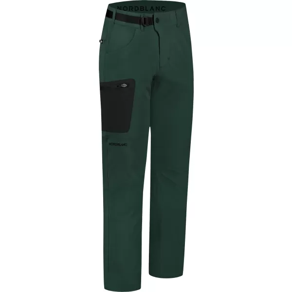  Pánske outdoorové nohavice NORDBLANC SCRAMBLE NBSPM8359 TMAVO ZELENÁ 