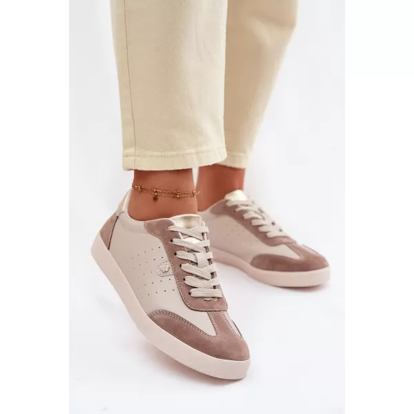  Dámske tenisky S.BARSKI LR61-7091 BEIGE 