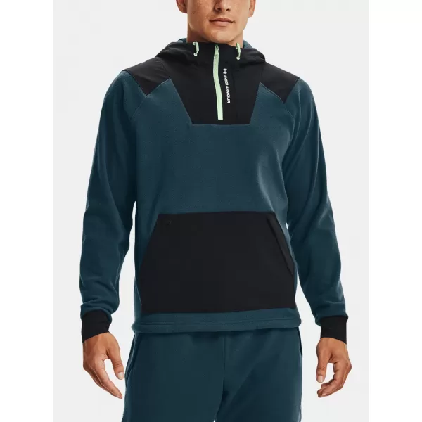  Pánska mikina UNDER ARMOUR UA RUSH FLEECE HOODIE 1366177-413 MODRÁ 