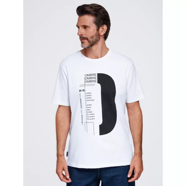  Pánske tričko OMBRE OM-TSPT-0299 WHITE 