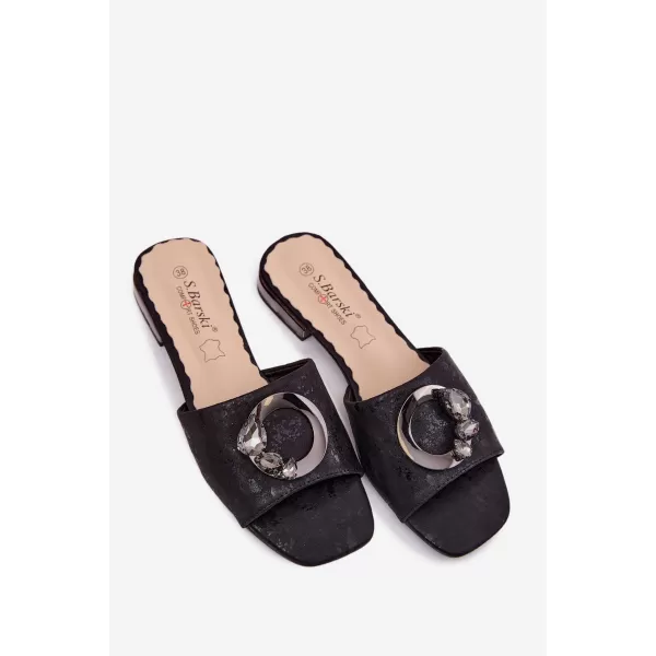  Dámske šľapky S.BARSKI KV61-6025 BLACK 