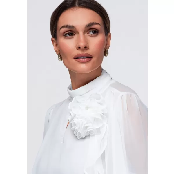  Dámska blúzka OMBRE OW-TS-E0085 WHITE 