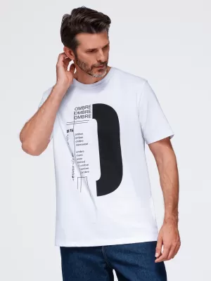 Pánske tričko OMBRE OM-TSPT-0299 WHITE