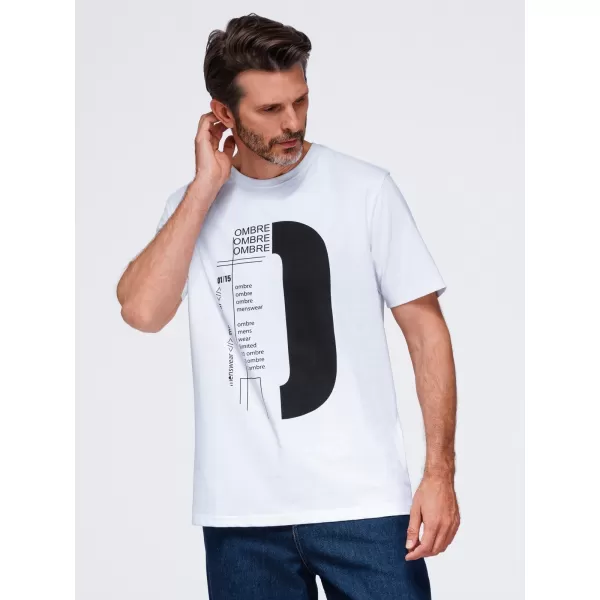  Pánske tričko OMBRE OM-TSPT-0299 WHITE 
