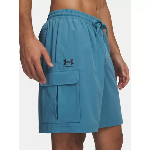  Pánske kraťasy UNDER ARMOUR VIBE WOVEN CARGO SHORT 1386560-466 MODRÁ 