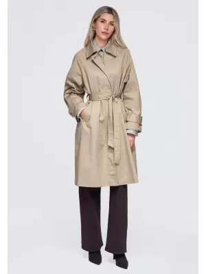 Dámsky kabát OMBRE OW-CT-E0002 BEIGE