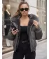 Dámska bunda DSTREET TY6010 TMAVO ŠEDÁ