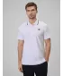 Pánske tričko s golierom 4F WMM00TPTSM0773 WHITE