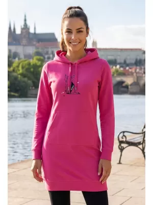 Dámska predĺžená mikina ALTISPORT ALW091419 PURPUROVÁ