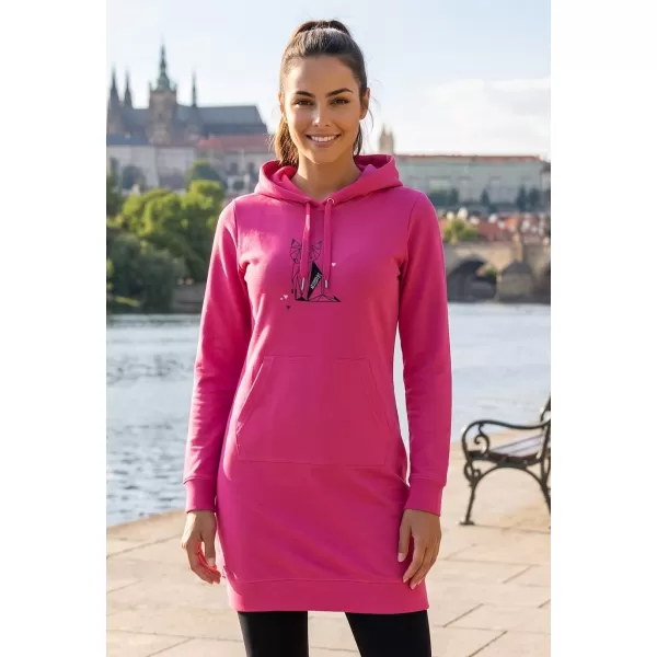  Dámska predĺžená mikina ALTISPORT ALW091419 PURPUROVÁ 