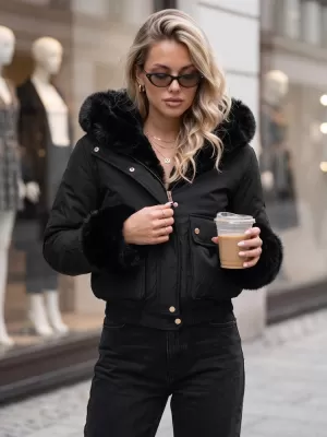 Dámska bunda DSTREET TY5996 ČIERNA