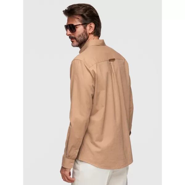  Pánska košeľa OMBRE N-OM-SHCS-0134 LIGHT BROWN 