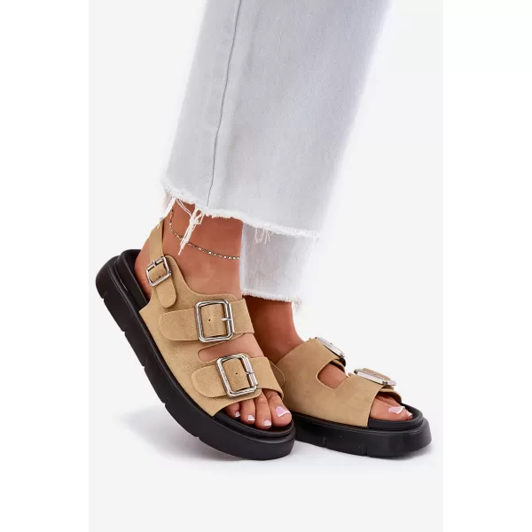  Dámske sandále BIG STAR SHOES RR274665 BEIGE 