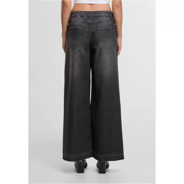  Dámske nohavice URBAN CLASSICS TB7712 BLACK WASHED 