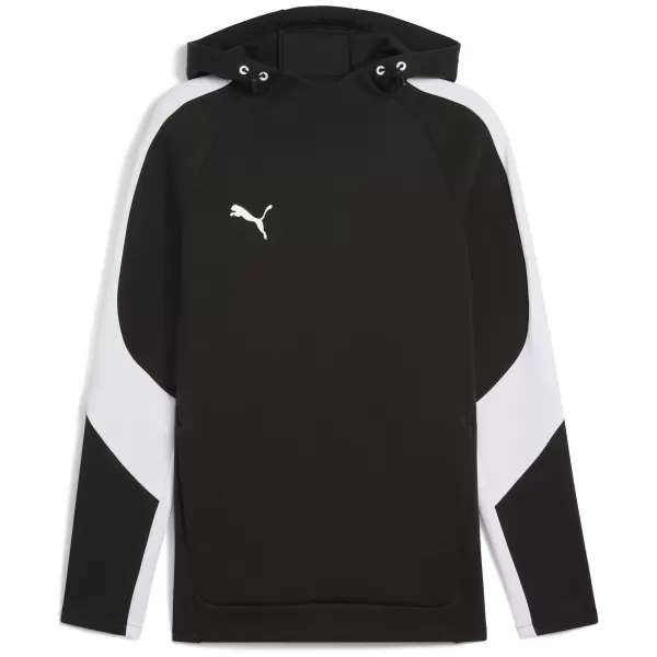  Pánska mikina PUMA TEAMEVOSTRIPE HOODY 659954-03 PUMA BLACK/PUMA SILVER 