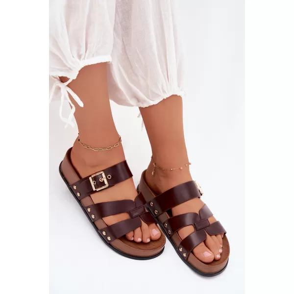  Dámske šľapky BOTO 22-382 BROWN 