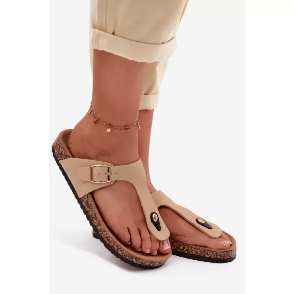  Dámske žabky BOTO 26SD21-101 BEIGE 