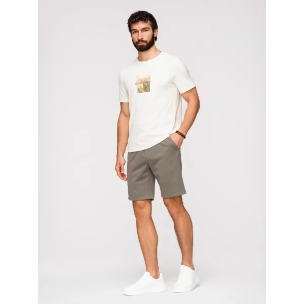  Pánske kraťasy OMBRE OM-SRSK-0124 KHAKI 