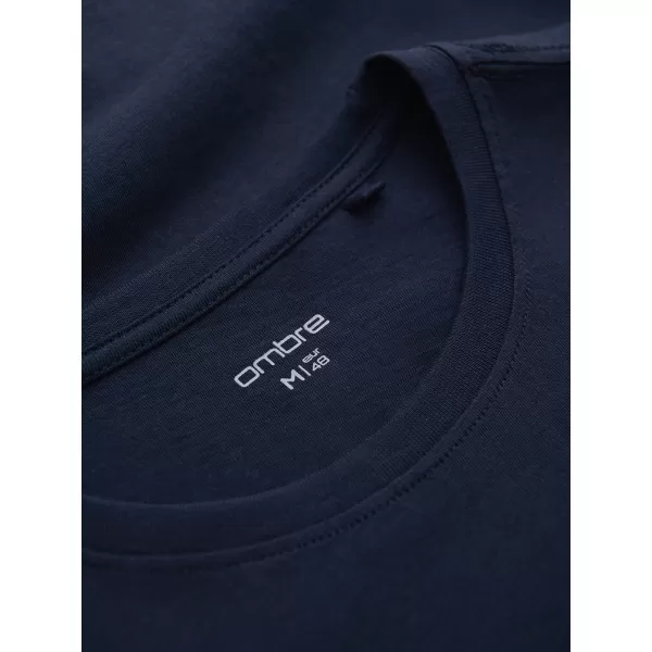  Pánske tričko OMBRE OM-TSPT-0269 NAVY BLUE 