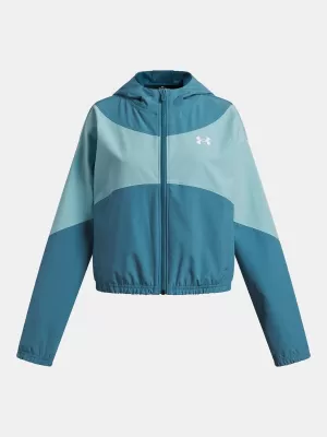 Dievčenská bunda UNDER ARMOUR UA RIVAL WOVEN HD JACKET 6004181-466 MODRÁ
