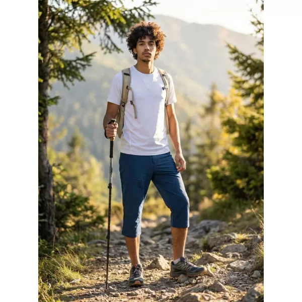  Pánske capri nohavice ALPINE PRO WEDER 2 BLUE WING TEAL 