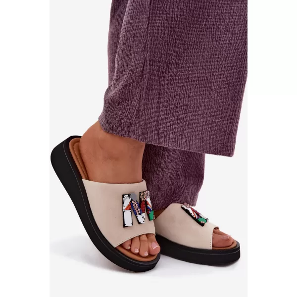  Dámske šľapky VINCEZA 66942 BEIGE 