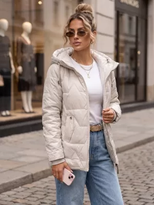 Dámska bunda DSTREET TY5798 SVETLO ŠEDÁ