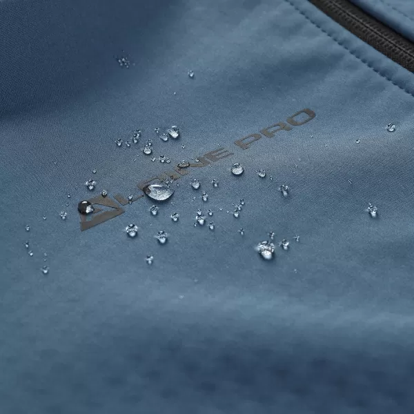  Pánska softshellová bunda ALPINE PRO HOOR 2 DK.METAL BLUE 