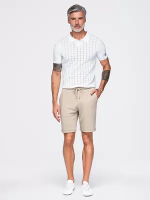 Pánske kraťasy OMBRE OM-SRCS-0206 BEIGE