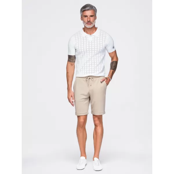  Pánske kraťasy OMBRE OM-SRCS-0206 BEIGE 