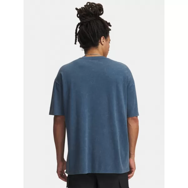  Pánske tričko UNDER ARMOUR UA M HW OS LOGO WASH SS 1389147-498 MODRÁ 