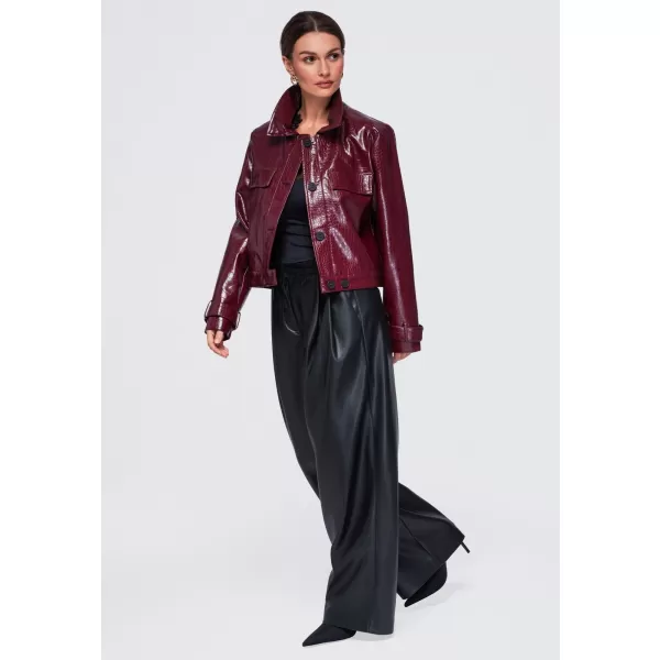  Dámska bunda OMBRE OW-JAFL-0145 BURGUNDY 