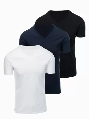 Pánske tričko OMBRE OM-TSBS-0281 BLACK/WHITE/BLUE