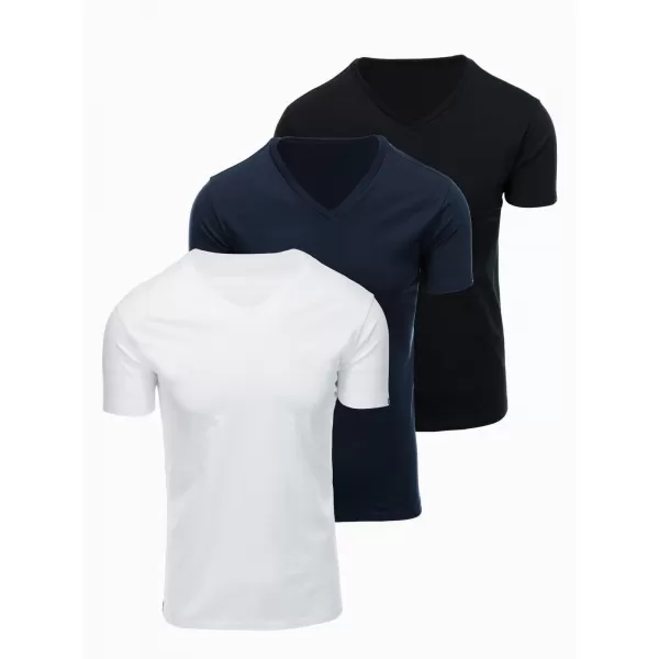  Pánske tričko OMBRE OM-TSBS-0281 BLACK/WHITE/BLUE 
