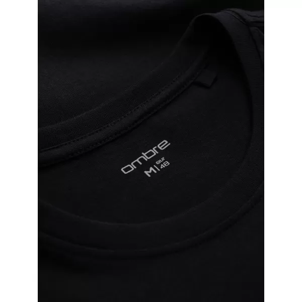  Pánske tričko OMBRE OM-TSPT-0269 BLACK 