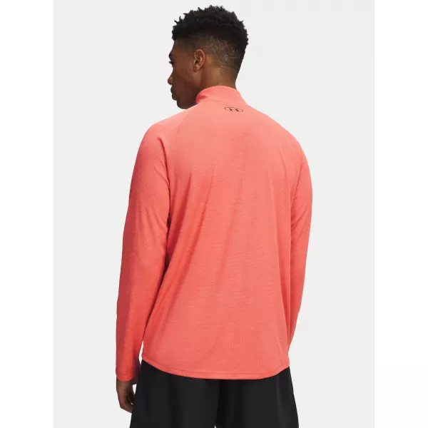 Pánske tričko UNDER ARMOUR TECH TEXTURED 1/2 ZIP 1382797-690 ČERVENÁ 