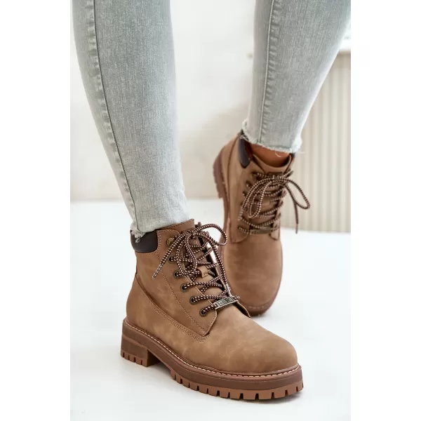  Dámske čižmy BIG STAR SHOES OO274A289 BROWN/BEIGE 