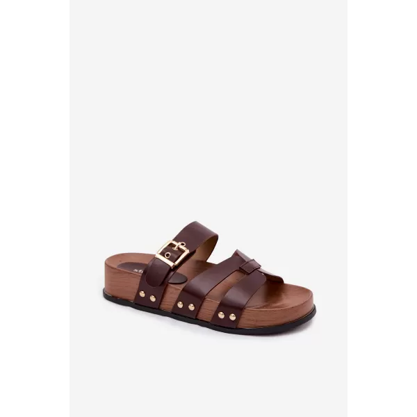  Dámske šľapky BOTO 22-382 BROWN 