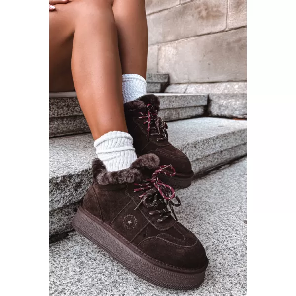  Dámske snehule BIG STAR SHOES UU274312 CHOCOLATE 