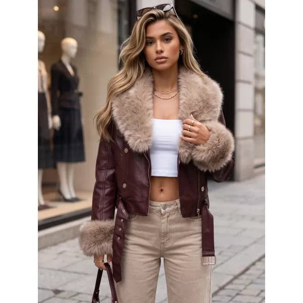  Dámska bunda DSTREET TY5980 BORDOVÁ 