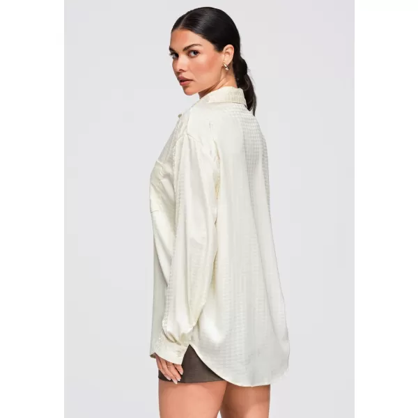  Dámska košeľa OMBRE OW-SH-E0056 ECRU 