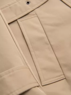 Pánsky kabát OMBRE OM-COLC-0146 BEIGE