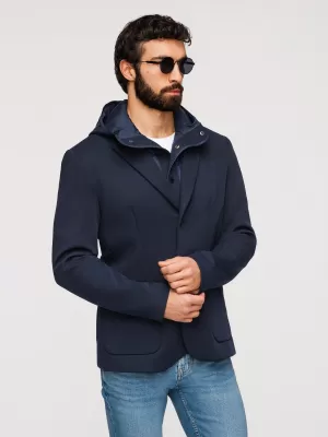 Pánska bunda OMBRE M167 NAVY BLUE
