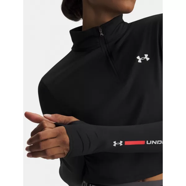  Dámske tričko UNDER ARMOUR TECH BRANDED 1/2 ZIP 6009988-001 ČIERNA 