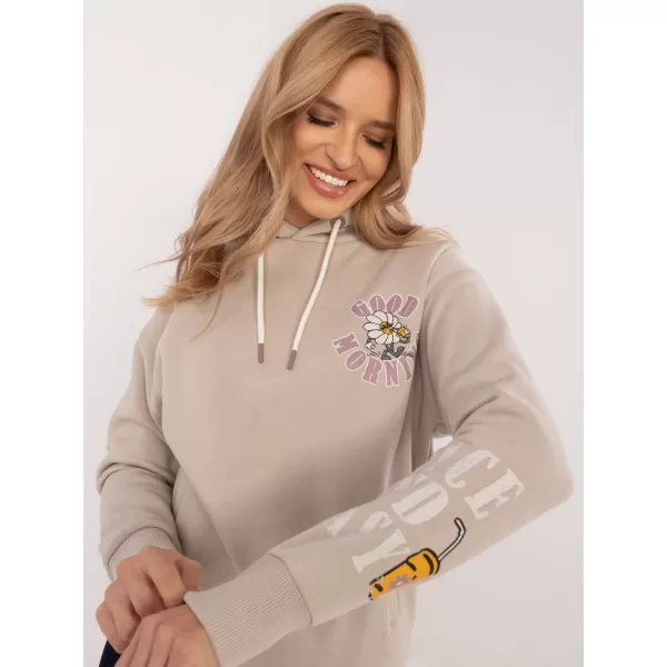  Dámska mikina SUBLEVEL D10600T02420K BEIGE 