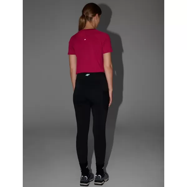  Dámske legíny 4F WAW25TFTIF373 DEEP BLACK 