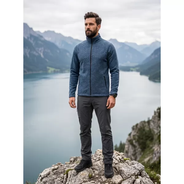  Pánska micro fleece mikina MALFINI FACTOR 852 TMAVÝ DENIM MELÍR 