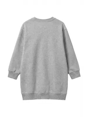 Dievčenské mikinové šaty URBAN CLASSICS UCK8565-03061 HEATHER GREY
