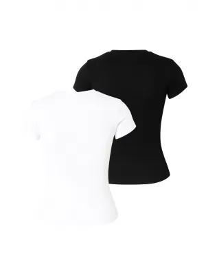 Dámske tričko URBAN CLASSICS TB8569A-03102 BLACK/WHITE