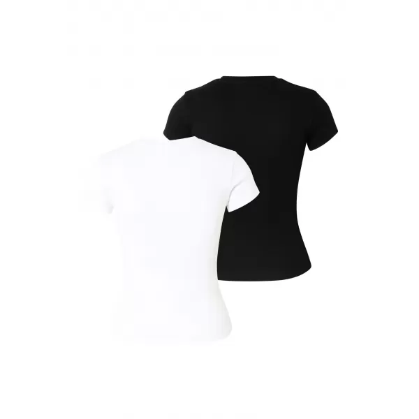  Dámske tričko URBAN CLASSICS TB8569A-03102 BLACK/WHITE 